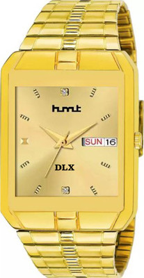 Day & Date Series Golden Plating Golden Metal Wrist Analog Watch For Mens Original Gold Plated Day & Date Functioning for Boys Analog Watch - For Men