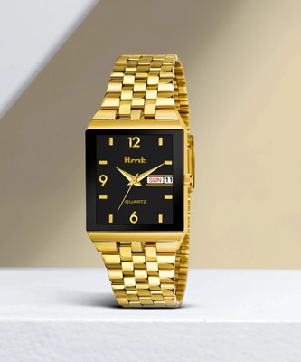 EHMT HM-340-BLACK Day & Date Gold Plated Analog Watch  - For Men