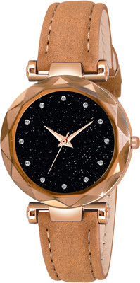 Alkhwatches Peach Diamond Cosmic Grace Analog Watch  - For Girls