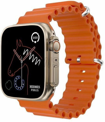 ROCK TOUCH T800 Ultra SmartWatch Dual Strap Full Screen Waterproof Touch Display Bluetooth Smartwatch(Orange Strap, Free Size)