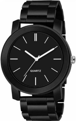 Vtrack Stylish All Black Watch With Designer Speed Breaker Belt For Men Analog Watch  - For Men