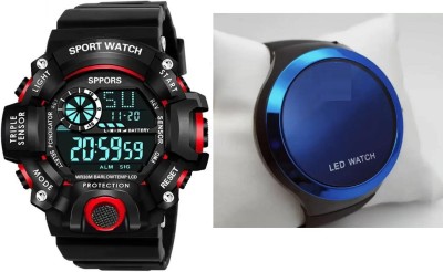 HUNTER HAWK Hunter Hawk SH-AP09 Multi Functional & Round Led Watch Combo Offer Digital Watch  - For Boys