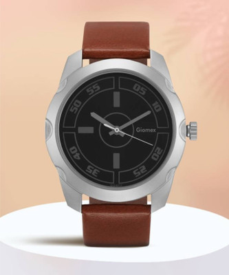 Giomex 3123SL02 Black Brown Strap Premium Addition Analog Watch  - For Men