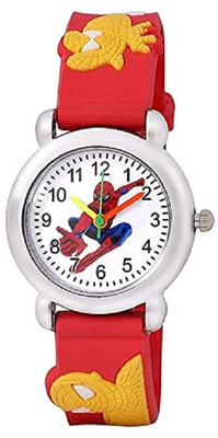 Prozo Spider Man Red Analog Watch  - For Boys