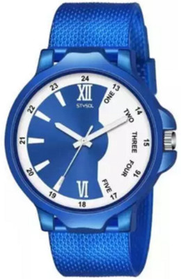 Miss Perfect Stylish PU Belt Double Color Dial Watch For Men Analog Watch  - For Men