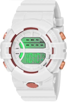 Prozo White Strap Children's Day Gift Clock Hand Digital For Men kids Digital Watch  - For Boys & Girls