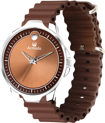 ARMADO 1544-Brown Brown color Silicon strap analog watch for Men Analog Watch  - For Boys