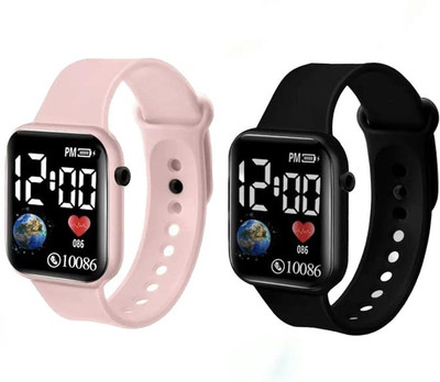 KIMY Kids' sports watch: good quality silicone LED digital display The most recent and cutting-edge design for a black LED display. Digital Watch  - For Boys & Girls