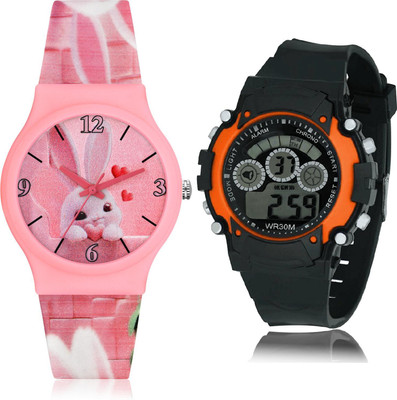 TIMETRANSELEVATE CM717-B4 Analog-Digital Watch  - For Girls