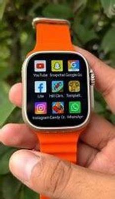 Veu T800 ULTRA SMARTWATCH ORANGE FX-01 Smartwatch(Sky Blue Strap, Free Size)