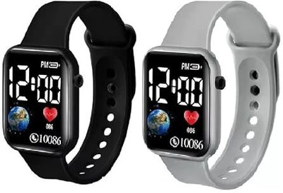 BRATON ARTH BLUE+GREY ARTH-Led Digital Watch Combo Warch pack Of 2 Digital Watch  - For Men & Women