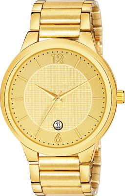 RKSTORE Gold Date Function Casual Analog Watch For Men Analog Watch  - For Men
