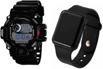 Napp mall 2pc Stylish digital watch with slim dial Time /Date Stylish Trending digital watch square slim dial watch Digital Watch  - For Boys & Girls