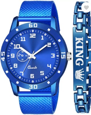 Miss Perfect Blue Matt Finish And One Attractive Analog Watch - For Boys Analog Watch  - For Men