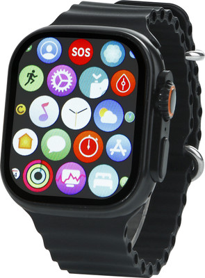 TOUCH 18 M703W-T900 Ultra (Smart Watch) with 2.09 Inch Infinite Display wireless charging Smartwatch(Black Strap, XL)