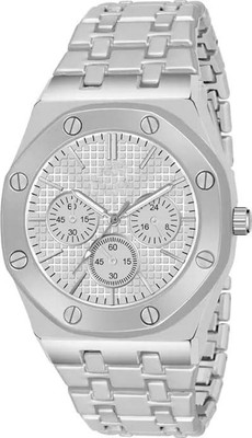 DAENTERPRISES New Trending Silver Analog Dial and Silver Stainless Steel Chain Watch Analog Watch  - For Men