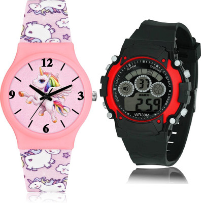 DMAGNATON CM716-B5 Analog-Digital Watch  - For Girls