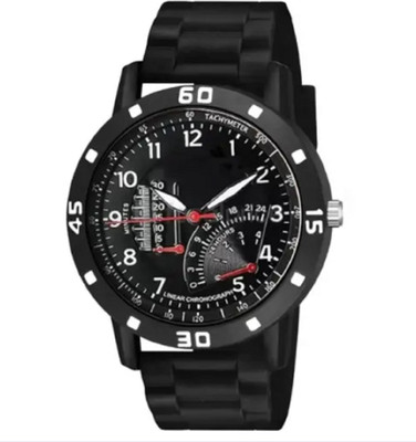 KU Cu Meter Dial Bumpper Pu Black Belt Men and Boy Watch Analog Watch  - For Boys