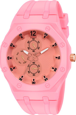 PAPIO Pink Color Pu Belt Men Analog Watch  - For Boys