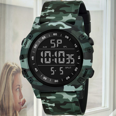 Harbor 9085 Trending PU Army Digital Watch Analog-Digital Watch  - For Men