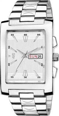 Giomex 004 DD Rectangle Silver Premium Analog Watch  - For Men