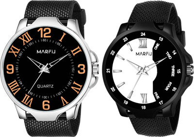 Black And While Dial Analog Watch - For Men