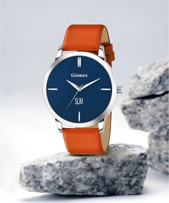 Giomex 2991SL02 Blue Orange Strap Premium Addition Analog Watch  - For Men