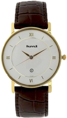 Date Working hmt 9162SL01 Dial Gold Strap Brown Analog Watch - For Men