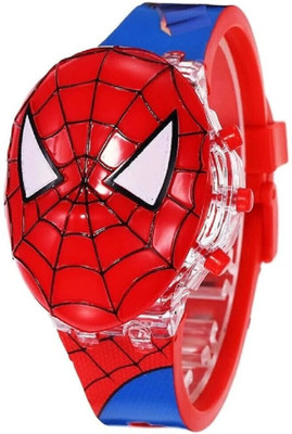 FixBit Spiderman Watch Special Gift For Kids Spiderman Glowing Musical Kids Watch Digital Watch  - For Boys & Girls