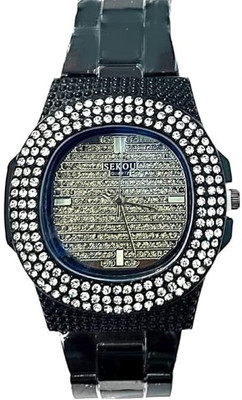 BST Stylish Pearls Attached Analogue Chain Watch for men and women Grey chain Analog Watch  - For Men & Women