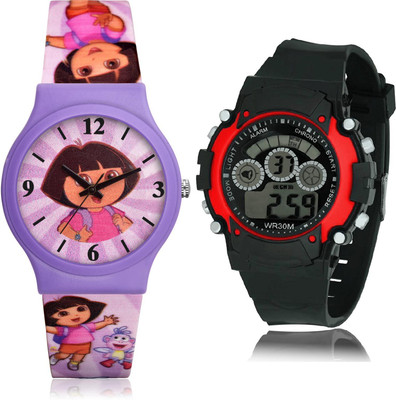 DMAGNATON CM719-B5 Analog-Digital Watch  - For Girls
