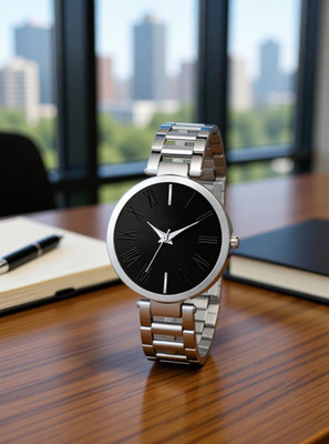 ShopGlobal Alice II Series Black Dial Metallic Analog Watch - For Women