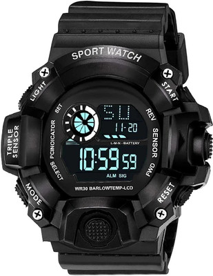 Fash C Shock Black Watck Shock Black Army Sport+Casual MultiFunction Working Classic Designer Watch Digital Watch  - For Boys