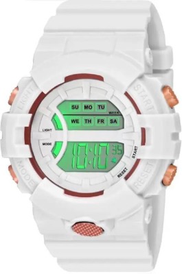 HF Haifun White Strap Children's Day Gift Clock Hand Digital For Men kids Digital Watch  - For Boys & Girls