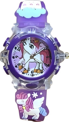 ZIYTRACK Kids Watch Multicolor Light Disco Glowing Watch For Kids Kids 3D Analog Watch | 3D Cute Cartoon Printed | Led Light Disco Glowing Watch | Analog Watch  - For Boys & Girls