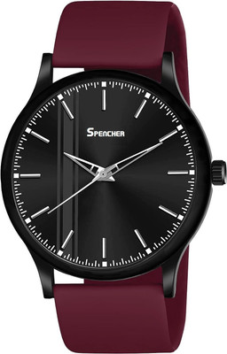 Spencher Dope Spencher Dope Analog Black Dial Silicone Strap Analog Watch  - For Men