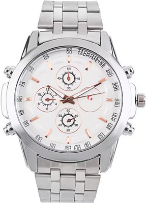 Filsfa Analog Watch - For Men Black Dial Silver Color Strap Watch For Boys Analog Watch  - For Men