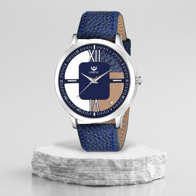 LORENZ MK-3093K Lorenz Blue Leather Strap & Transparent Stylish Dial Analog Watch  - For Men