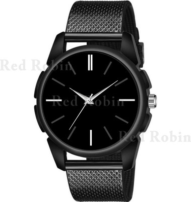 SKOAL LR05-BLK-J16-BLK-SFR Fancy Design Stylish Black Silicone Strap Wrist Watch for Men and Boys Analog Watch  - For Men