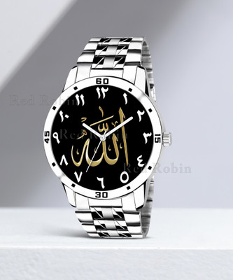 Welix ALLAH-AVO-SIL-STL ALLAH Design Stylish Strap Wrist Watch for Muslim Men and Boys Analog Watch  - For Men