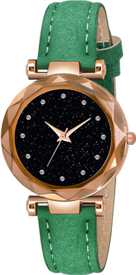 Alkhwatches Green Diamond Cosmic Grace Analog Watch  - For Girls
