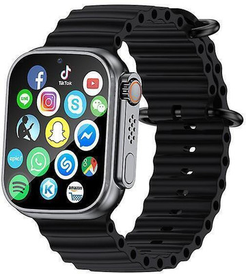 Satyam TRADERS T800 Ultra Smart Watch & Wireless Charger Smartwatch(Black Strap, Free Size)