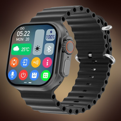SHIVAAY ENTERPRISES T800 Ultra Smart Watch With Wireless Charging T326 Smartwatch(Black Strap, Free Size)