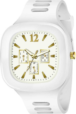 Stepso 3-Crono White Analog Watch  - For Men