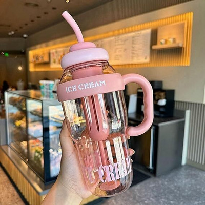 Taufa Villa 1200 ml Plastic Sipper(Pack of 1, Pink)