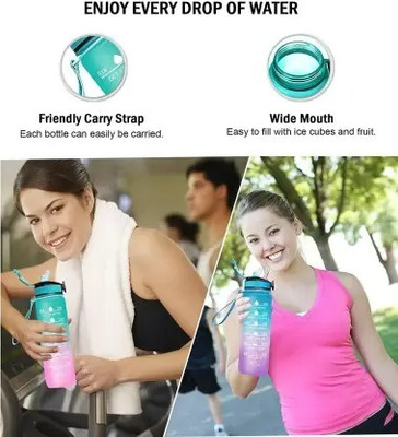MODERNEHUB waterbottle1 1000 ml Water Bottle(Set of 1, Multicolor)