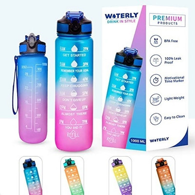SISODIYA ENTERPRISE waterbottle1 1000 ml Water Bottle(Set of 1, Multicolor)