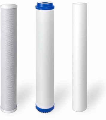 Maharshi Ro 20 inch Filter Set (PP Spun, Granular Activated Carbon GAC, Carbon Block CTO) Solid Filter Cartridge(0.02, Pack of 3)