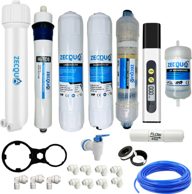 Zecqua Ro Service kit with 100 Gpd Kit Mineral Cartridge Ro Membrane, Pack of 23 Solid Filter Cartridge(00.1, Pack of 23)