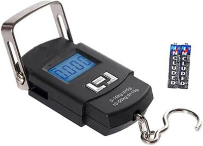 Mid Light Portable 50Kg Hanging Digital Luggage Weight Machine M7 Weighing Scale(Black)